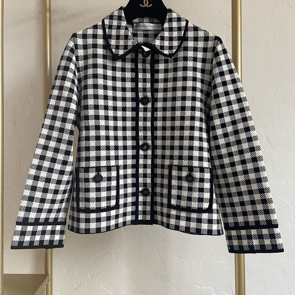 Dior Jackets & Blazers - Authentic Dior Black and White Plaid Women's Blazer